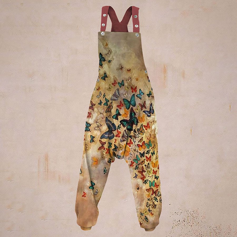 Ladies Casual Printed Harem Jumpsuit