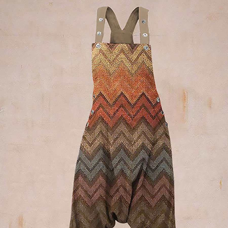 Ladies Casual Printed Harem Jumpsuit