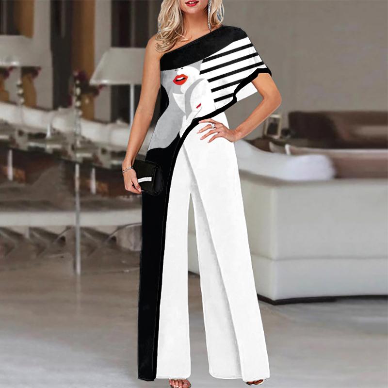 Fashion art print print jumpsuit