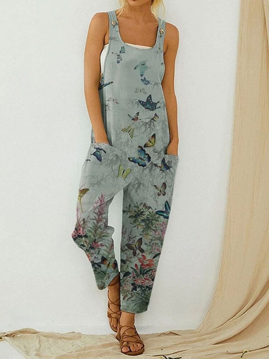Casual Floral Sleeveless Shift One-Pieces
