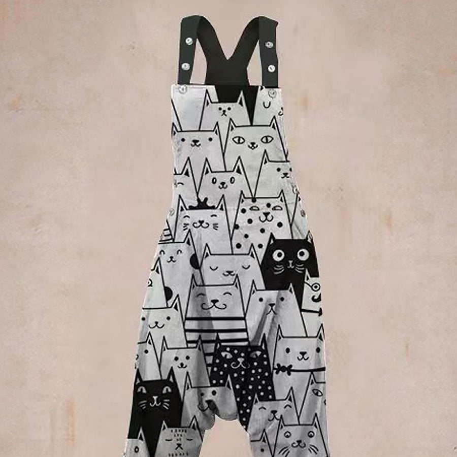 Ladies Casual Printed Harem Jumpsuit